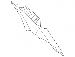 Arch trim left upper Nissan Rogue 14-20 gray for 3 rows