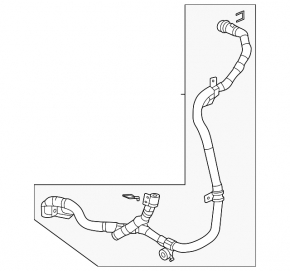 Chevrolet Equinox EV cooling system hose 24-26 to the return heater