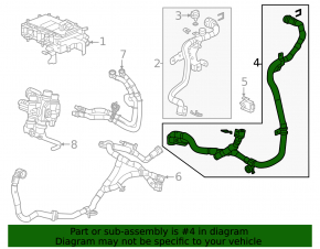 Chevrolet Equinox EV cooling system hose 24-26 to the return heater