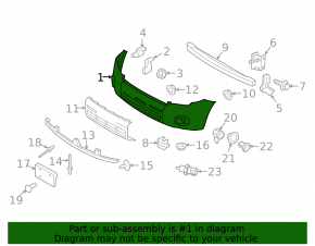 Front bare bumper Ford Escape 08-12