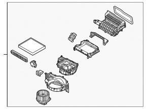 Heater and ventilation assembly for the 19-21 Hyundai Tucson