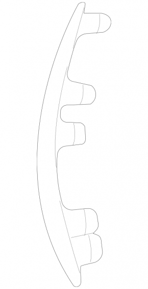 Front bumper grille molding left Mercedes W167 GLE 350 450 20-23 lower, AMG pkg
