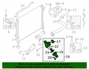 Thermostat housing Ford Mustang mk6 15-5.0