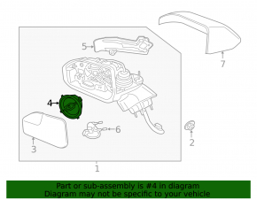 Ford Fusion mk5 13-2000 Left Side Mirror Motor