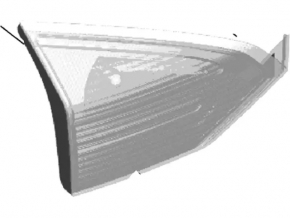 Inner taillight trunk lid left Ford Fiesta 14-19 rest 4d corner broken