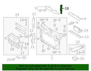 Radiator deflector right Ford Explorer 16-19 AWD