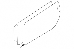 Door bare front left Nissan 350z orange A53 dented from below, pokes