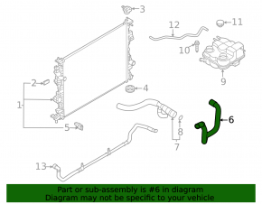 Cooling pipe lower Ford Escape MK4 20- hybrid, plug-In