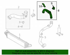 Lincoln Corsair 20-22 intercooler pipe, left second