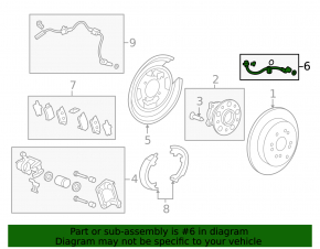 Brake hose rear right Honda CR-V 12-16