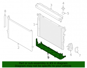 Lower radiator bracket BMW 5 G30 17-23 Main