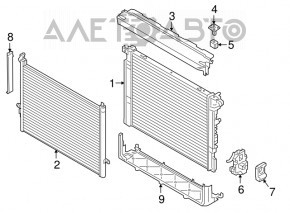 Lower radiator bracket BMW 5 G30 17-23 Main