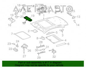 Left visor Mercedes W221 gray