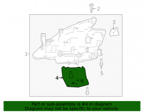 Front bumper mount under the headlight, left, Nissan Murano z52 19-24