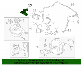 Vacuum pump bracket BMW 5 G30 18- 530e hybrid