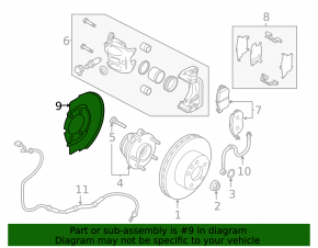 Brake Disc Cover Front Left Nissan Murano z51 09-14