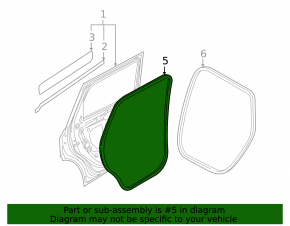 Door seal rear left Audi Q7 16-