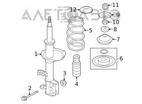Front right shock absorber support Nissan Kicks 19-24