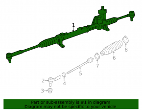 Steering rack VW Jetta 11-14 USA GUR