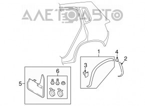 Mud flaps set 4 pcs VW Tiguan 09-18