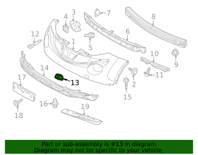 Nissan Juke 15-17 S, SL, SV Front Bumper Tow Hook Cap