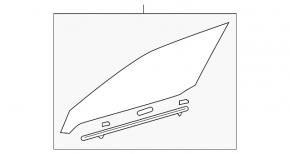 Front left door glass for Lexus LS460 LS600h 07-07