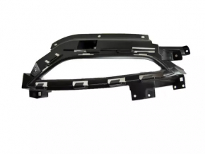 Right bumper grille for Chrysler 200 15-17 with flat fog lights, matte black