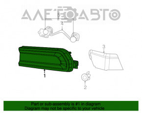 Left taillight Dodge Challenger 15-23 rest