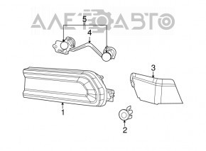 Left taillight Dodge Challenger 15-23 rest