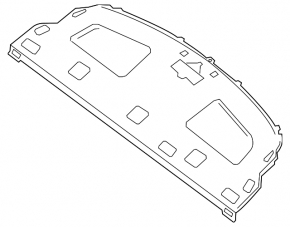 Rear shelf Nissan Sentra 13-19 black