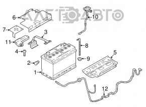 Audi Q5 80A 18-24V positive terminal with fuses and squib