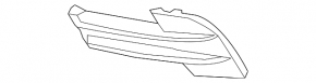 Front bumper grille left Lexus LS 13-17 rest.