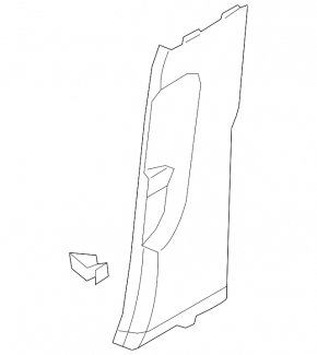 Lower left center pillar trim for Audi Q3 83A 19-25 black