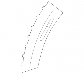 Front left fender arch trim for Hyundai Kona 19-21 EV, on the bumper