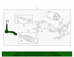 Left tie rod end for Honda Prologue 24-26