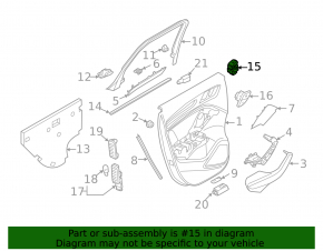Front right window lift control Audi A3 8V 15-20 chrome