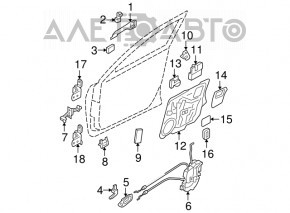 Inner door insert front left Mazda3 03-08