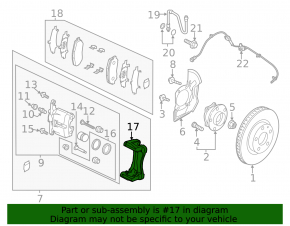 Front left caliper bracket Mazda 6 14-21 2.5