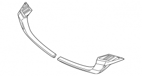 Right radiator grille molding for Mazda CX-50 23-26, glossy graphite