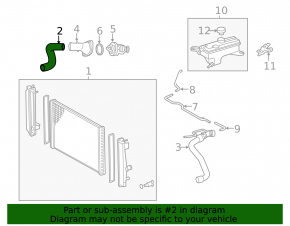 Lower cooling hose for Toyota Rav4 13-18