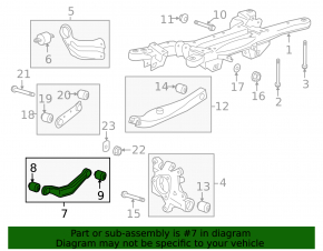 Upper rear left control arm Chevrolet Malibu 13-16