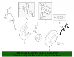 Front right brake hose Subaru Legacy 15-19