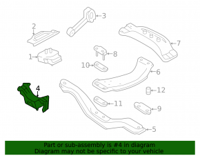 Subaru Crosstrek 16-17 manual transmission mount