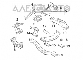 Subaru XV Crosstrek 16-17 manual transmission mount