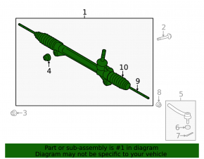 Toyota Highlander 08-13 steering rack