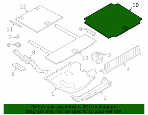 Trunk floor BMW X5 G05 19-23 black