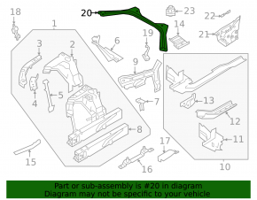 Front strut bar BMW 3 G20 19- M Sport
