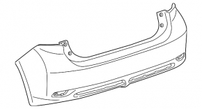 Bare rear bumper Lexus CT200h 11-13 prerest