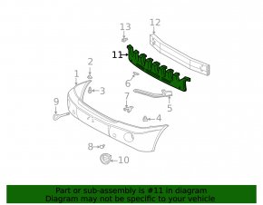 Toyota Highlander 2001-2007 Front Bumper Absorber