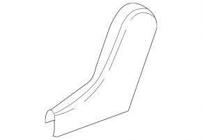 Side trim for rear right seat, 2nd row, left, VW Tiguan 18-24, black